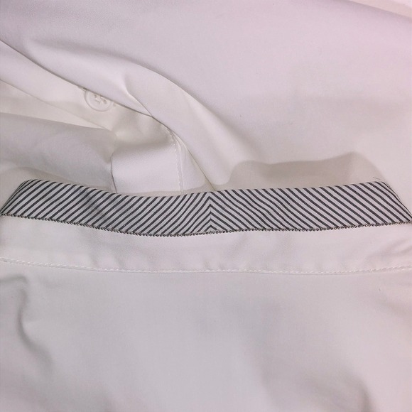 LAFAYETTE 148 NEW YORK White Mandarin Collar Poplin Tunic Blouse Size 1X EUC - Picture 11 of 11